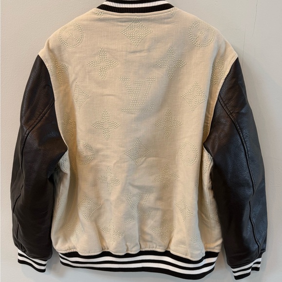 Louis Vuitton Cream and Black Bomber Jacket - Picture 2 of 8
